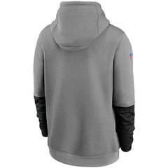 New Orleans Saints Sideline Playbook Performance Pullover Hoodie Heathered Gray/Black | Nike for Sale