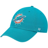 Miami Dolphins '47 Primary Clean Up Adjustable Hat Aqua | 47 brand