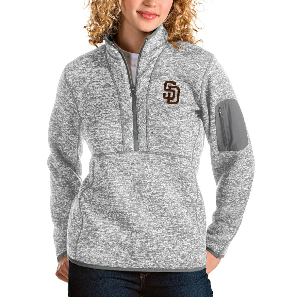 San Diego Padres Antigua Women's Fortune Half-Zip Pullover Jacket - MLB