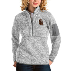 San Diego Padres Antigua Women's Fortune Half-Zip Pullover Jacket - MLB