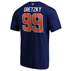 Wayne Gretzky Edmonton Oilers Fanatics Authentic Stack Retired Player Name & Number T-Shirt - Royal - NHL