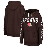 Cleveland Browns G-III 4Her by Carl Banks Women's Extra Point Pullover Hoodie Brown | NFL
