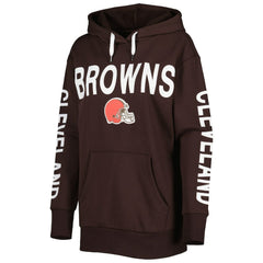 Cleveland Browns G-III 4Her by Carl Banks Women's Extra Point Pullover Hoodie Brown | NFL
