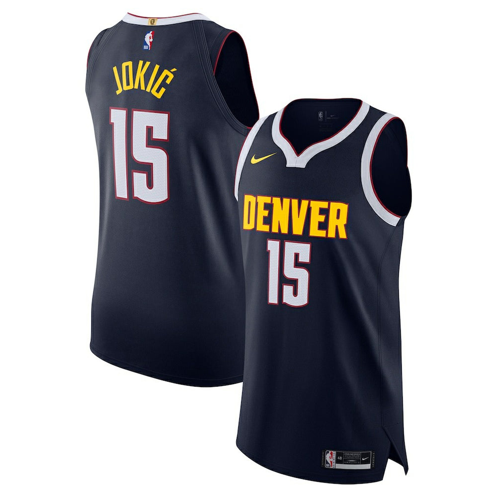 Nikola Jokic Denver Nuggets Authentic Jersey Icon Editi- Navy - NBA
