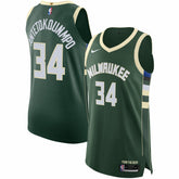 Giannis Antetokounmpo Milwaukee Bucks Authentic Jersey Icon Edition Hunter Green - NBA