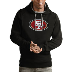 San Francisco 49ers Antigua Victory Pullover Hoodie Black | NFL
