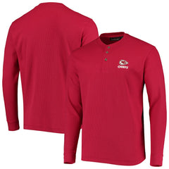 Kansas City Chiefs Dunbrooke Logo Maverick Thermal Henley Long Sleeve T-Shirt Red | NFL