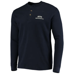 Seattle Seahawks Dunbrooke Logo Maverick Thermal Henley Long Sleeve T-Shirt Navy | NFL