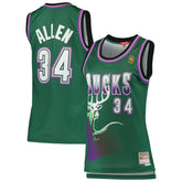 Ray Allen Milwaukee Bucks Women's 1996/97 Hardwood Classics Swingman Jersey Green - NBA