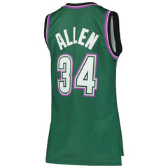 Ray Allen Milwaukee Bucks Women's 1996/97 Hardwood Classics Swingman Jersey Green - NBA