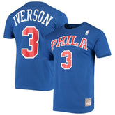 Allen Iverson Philadelphia 76ers Hardwood Classics Name & Number Player T-Shirt Royal - NBA