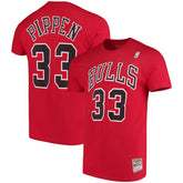 Scottie Pippen Chicago Bulls Hardwood Classics Name & Number Player T-Shirt Red - NBA