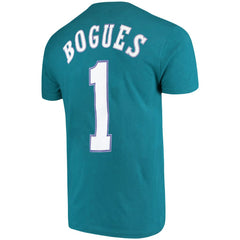 Muggsy Bogues Charlotte Hornets Hardwood Classics Name & Number Player T-Shirt Teal - NBA
