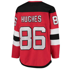 Jack Hughes New Jersey Devils Youth Home Premier Player Jersey - Red - NHL