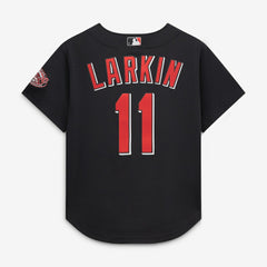 Barry Larkin Cincinnati Reds Mitchell & Ness Cooperstown Collection Mesh Batting Practice Button-Up Jersey - MLB