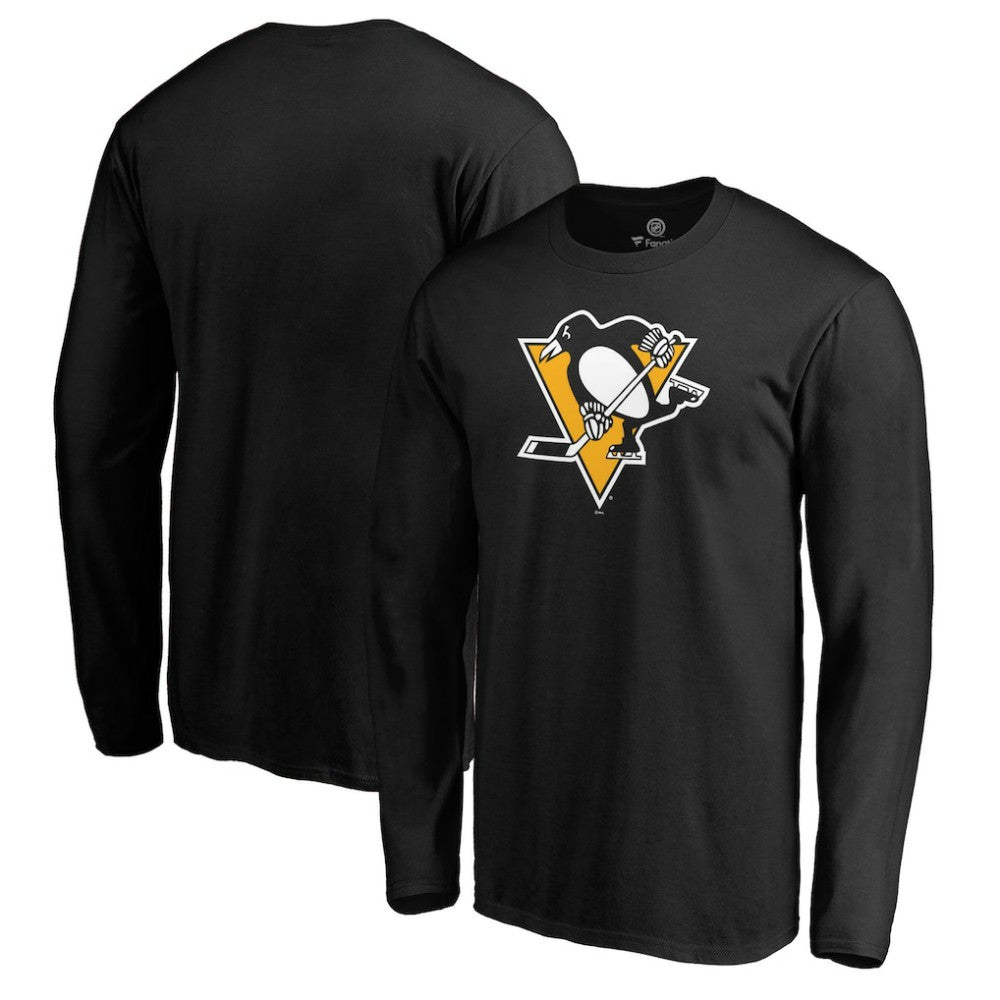 Pittsburgh Penguins Fanatics Primary Team Logo Long Sleeve T-Shirt - Black - NHL