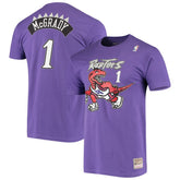 Tracy McGrady Toronto Raptors Hardwood Classics Stitch Name & Number T-Shirt Purple - NBA