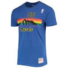 Dikembe Mutombo Denver Nuggets Hardwood Classics Stitch Name & Number T-Shirt Royal - NBA
