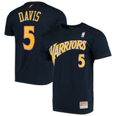 Baron Davis Golden State Warriors Hardwood Classics Stitch Name & Number T-Shirt Navy - NBA