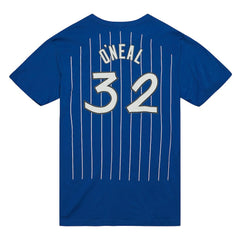 Shaquille O'Neal Orlando Magic Hardwood Classics Stitch Name & Number T-Shirt Blue - NBA