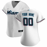 Miami Marlins Nike Women's Home Replica Custom Jersey - MLB