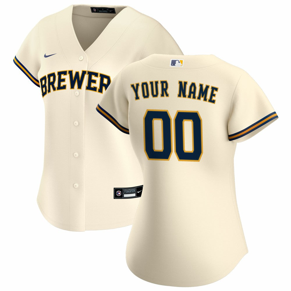 Milwaukee Brewers Nike Women's Home Replica Custom Jersey - MLB