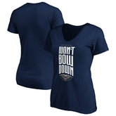 New Orleans Pelicans Women's Won't Bow Down V-Neck T-Shirt Navy - NBA