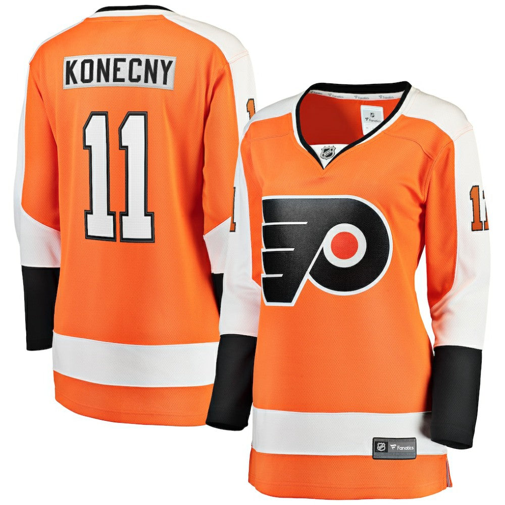 Travis Konecny Philadelphia Flyers Fanatics Women's Home Breakaway Jersey - Orange - NHL