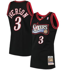Allen Iverson Philadelphia 76ers 1997/98 Hardwood Classics Authentic Jersey Black - NBA