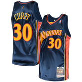 Stephen Curry Golden State Warriors 2009/10 Hardwood Classics Authentic Jersey Navy - NBA