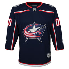 Columbus Blue Jackets Youth Home Premier Custom Jersey - Navy - NHL