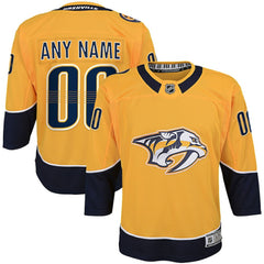 Nashville Predators Youth Home Premier Custom Jersey - Yellow - NHL