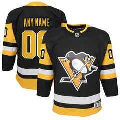 Pittsburgh Penguins Youth Home Premier Custom Jersey - Black - NHL