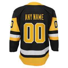 Pittsburgh Penguins Youth Home Premier Custom Jersey - Black - NHL