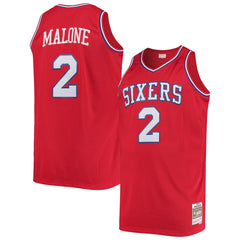 Moses Malone Philadelphia 76ers 1982/83 Big & Tall Hardwood Classics Swingman Jersey Red - NBA