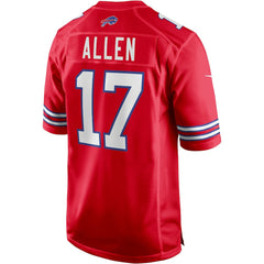 Josh Allen Buffalo Bills Alternate Game Player Jersey Red | Nike for Sale