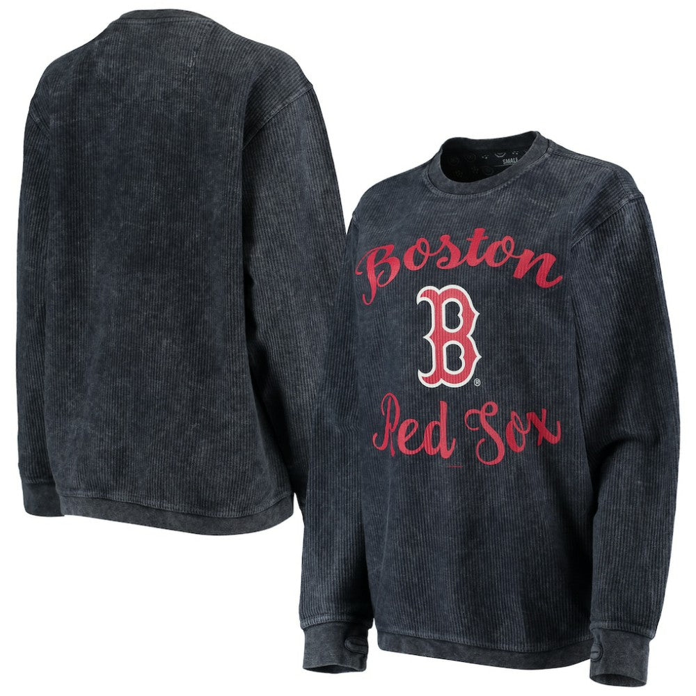 Boston Red Sox G-III 4Her by Carl Banks Women's Script Comfy Cord Pullover Sweatshirt - MLB