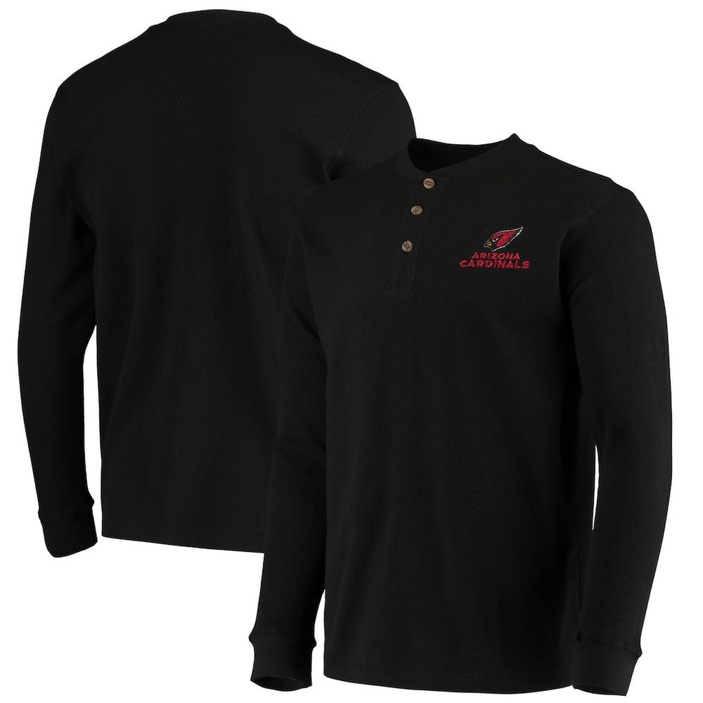 Arizona Cardinals Dunbrooke Logo Maverick Thermal Henley Long Sleeve T-Shirt Black | NFL
