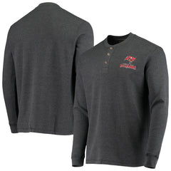 Tampa Bay Buccaneers Dunbrooke Logo Maverick Thermal Henley Long Sleeve T-Shirt Charcoal | NFL