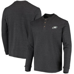 Philadelphia Eagles Dunbrooke Logo Maverick Thermal Henley Long Sleeve T-Shirt Charcoal | NFL