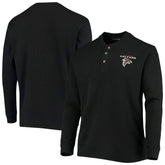 Atlanta Falcons Dunbrooke Logo Maverick Thermal Henley Long Sleeve T-Shirt Black | NFL