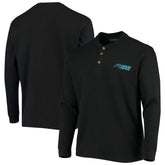 Carolina Panthers Dunbrooke Logo Maverick Thermal Henley Long Sleeve T-Shirt Black | NFL