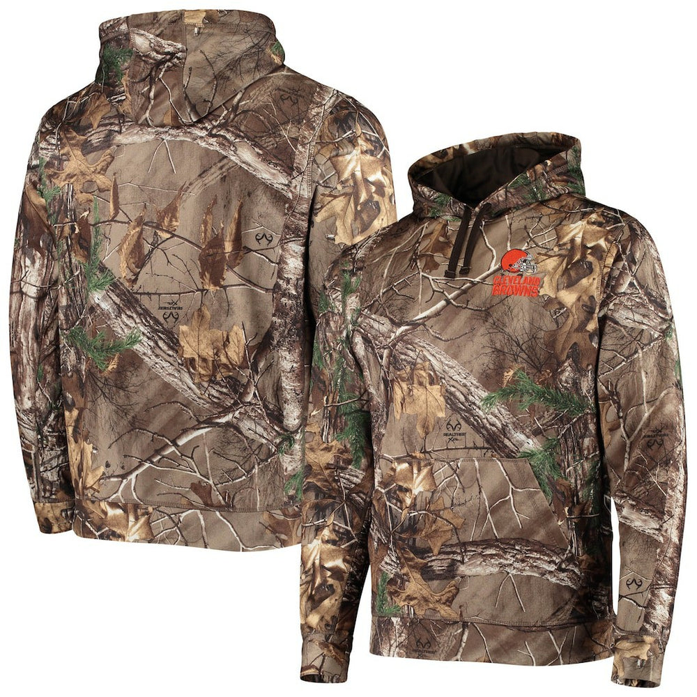 Cleveland Browns Dunbrooke Circle Champion Tech Fleece Pullover Hoodie Realtree Camo | NFL