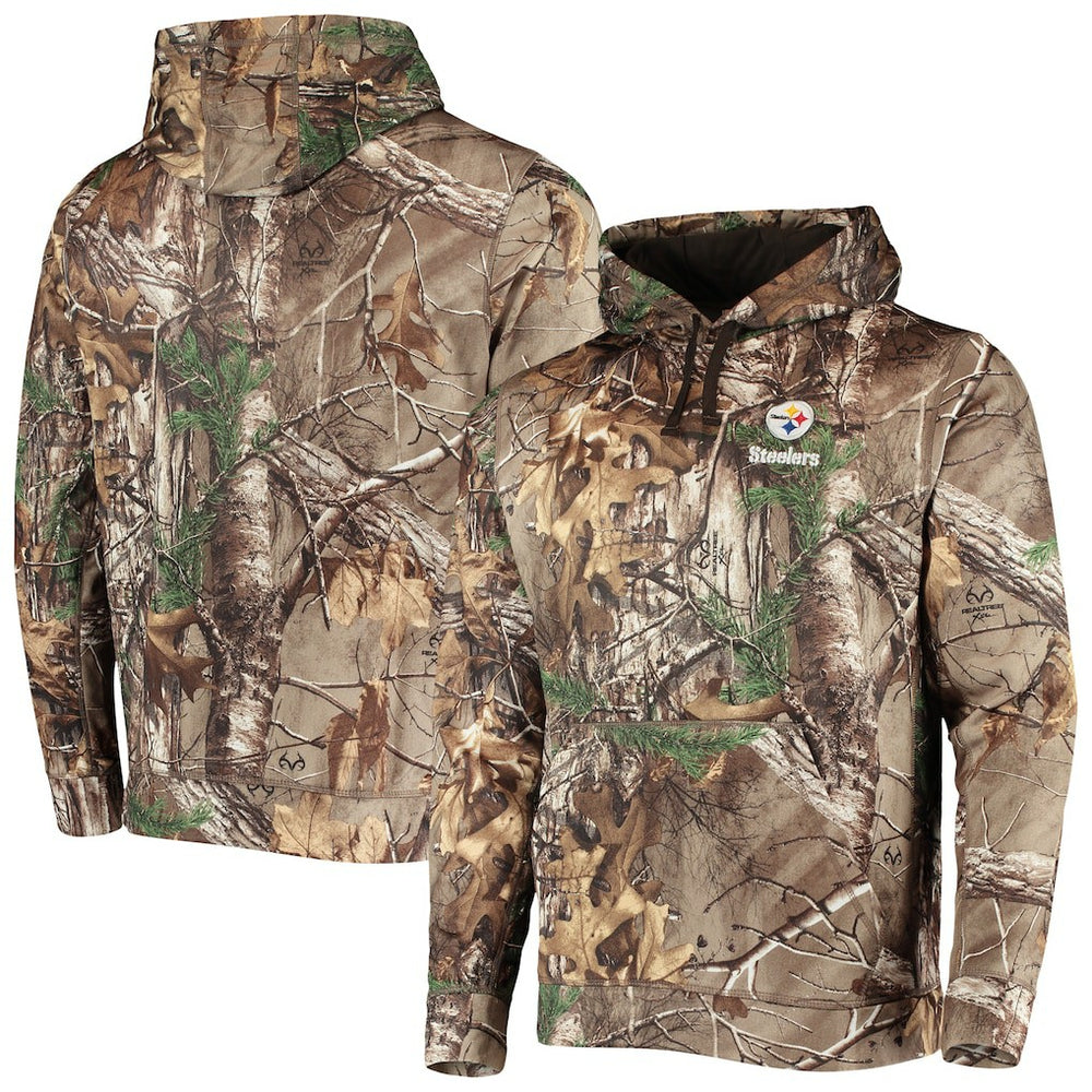 Pittsburgh Steelers Dunbrooke Circle Champion Tech Fleece Pullover Hoodie Realtree Camo | NFL