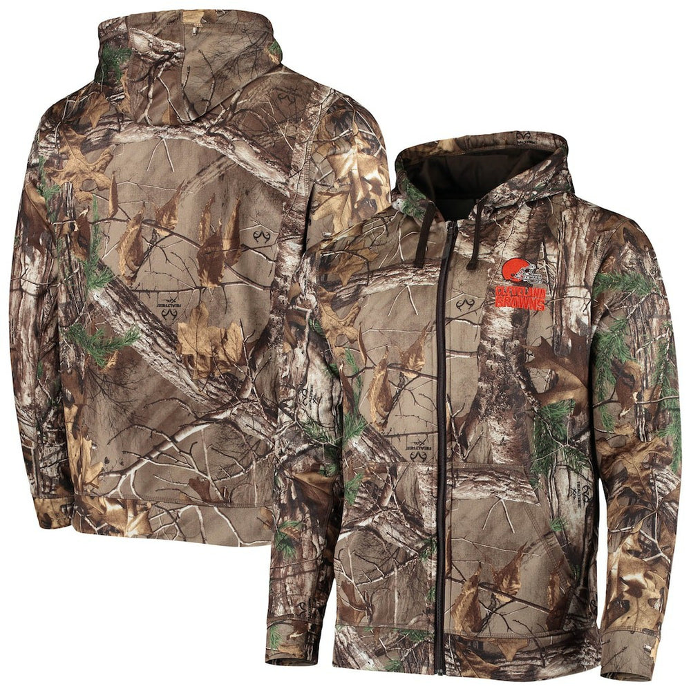 Cleveland Browns Dunbrooke Trophy Tech Fleece Full-Zip Hoodie Realtree Camo | NFL