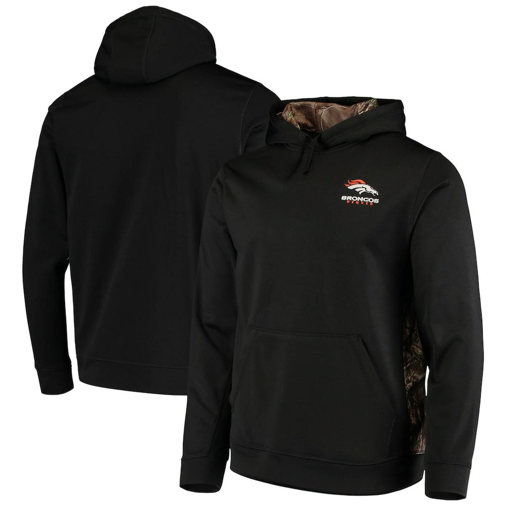 Denver Broncos Dunbrooke Logo Ranger Pullover Hoodie Black/Realtree Camo | NFL