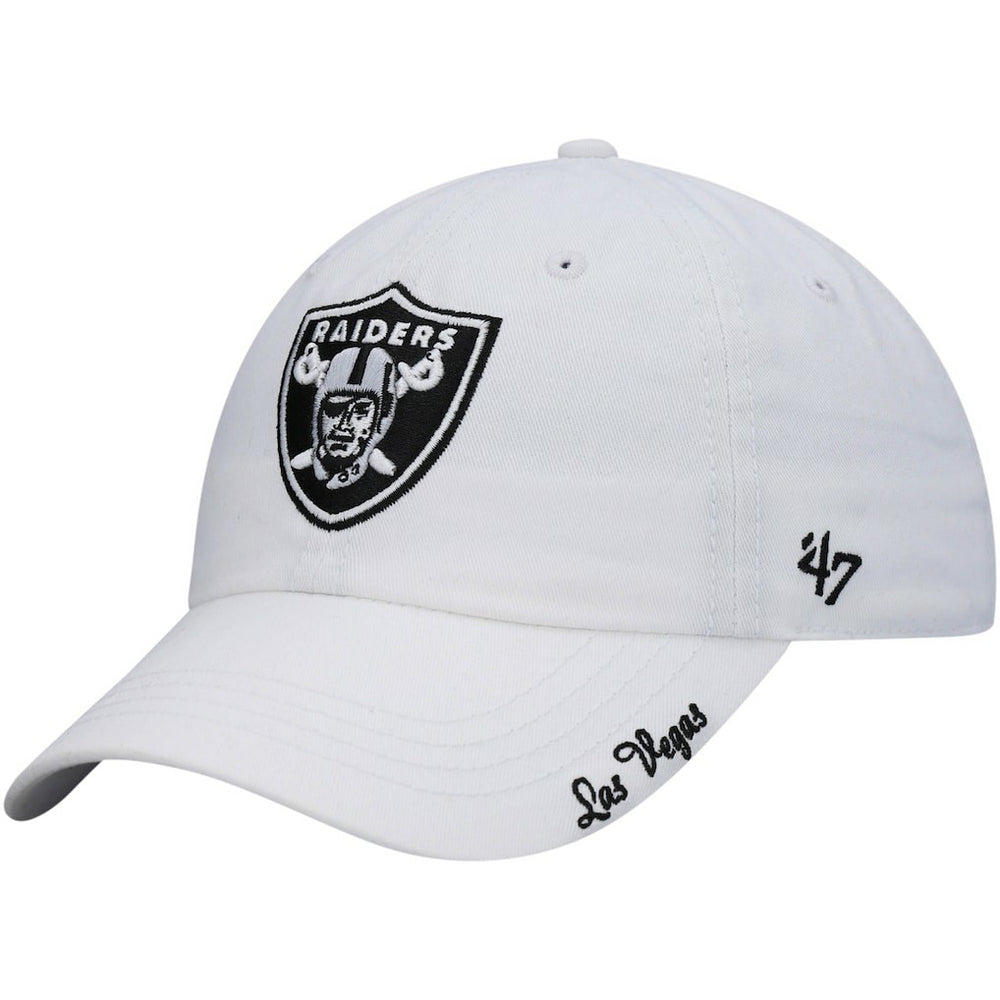 Las Vegas Raiders '47 Women's Miata Clean Up Primary Adjustable Hat White | 47 brand