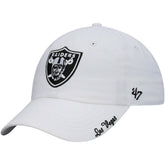 Las Vegas Raiders '47 Women's Miata Clean Up Primary Adjustable Hat White | 47 brand