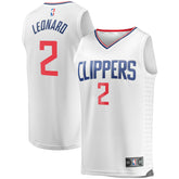 Kawhi Leonard LA Clippers Youth 2020/21 Fast Break Player Jersey White Association Edition - NBA