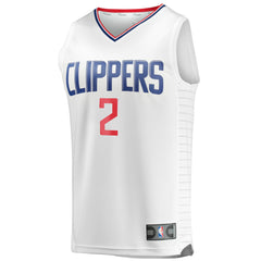 Kawhi Leonard LA Clippers Youth 2020/21 Fast Break Player Jersey White Association Edition - NBA